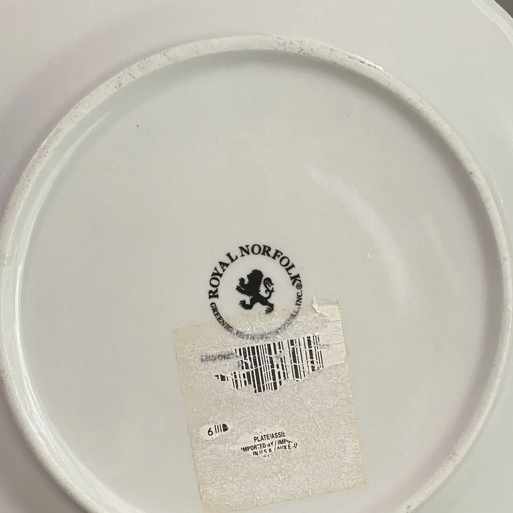 Royal Norfolk Sunflower Dinnerware Set - White and Orange 3 ps.